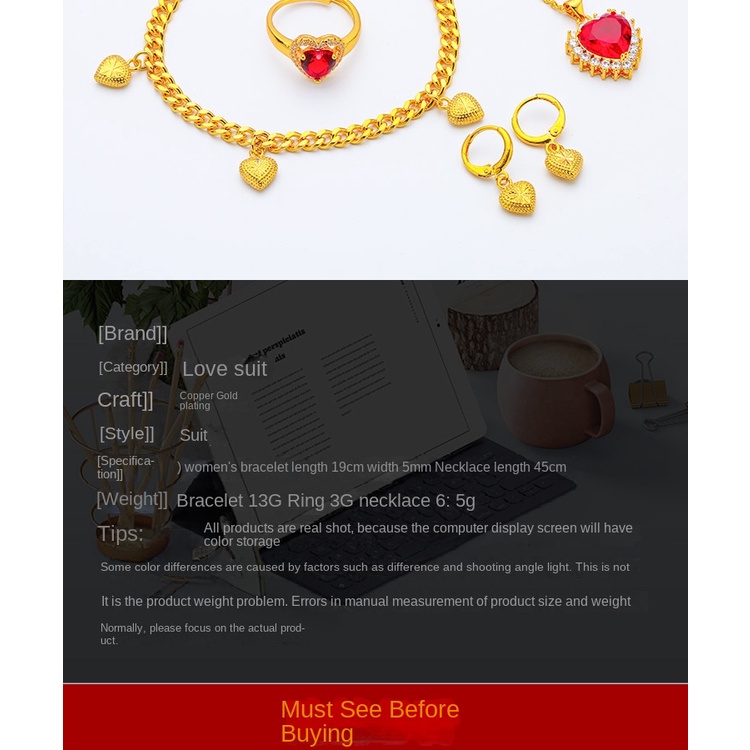 Set Kalung Anting Liontin Hati Kecil Lapis Emas Asli Kadar 375 Untuk Aksesoris Perhiasan Wanita