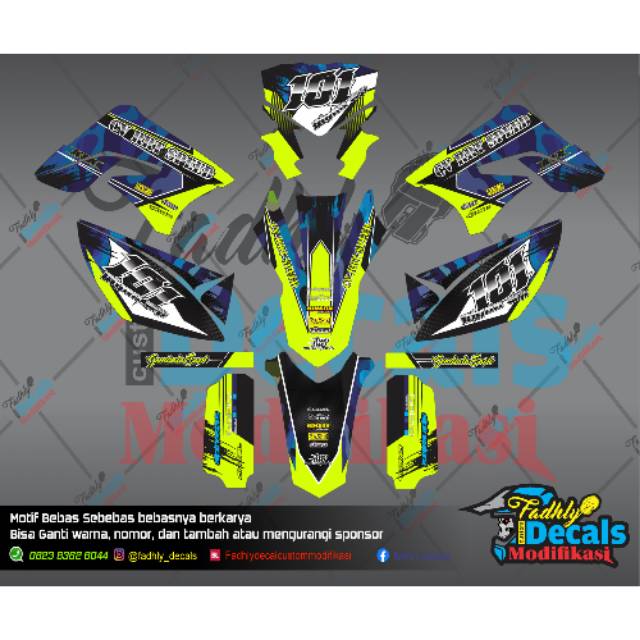 Decal klx 150 stabilo dark blue