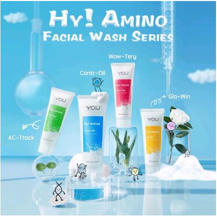 ☘️Yuri Kosmetik☘️ You Hy! Amino Facial Wash FREE SERUM 5ML