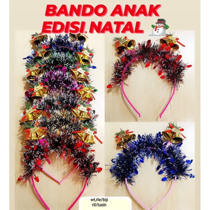 Bando Natal anak, cantik, model baru, tidak gatal ya