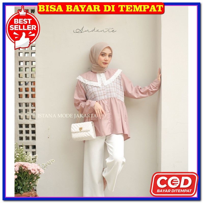Blouse Wanita Dewasa Neda Terbaru 2022 / Atasan Remaja Cewek Hijab Murah Kekinian / Baju Ootd Kerja 