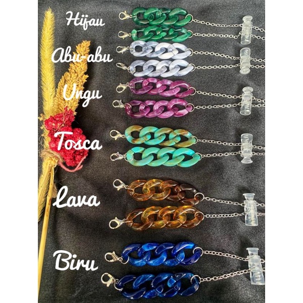 [BISA COD] STRAP MASKER KALUNG MASKER TALI MASKER IKATAN MASKER RANTAI MASKER 2IN1 KONEKTOR MASKER P