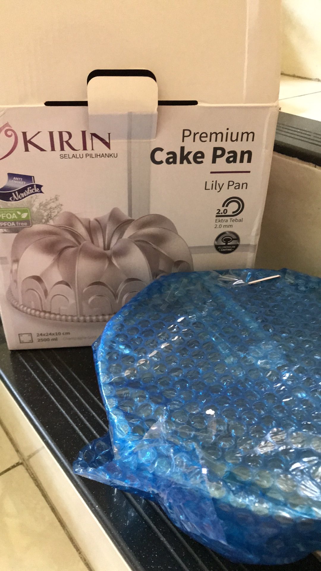 Kirin Loyang Kue Premium Lily Cake Pan Champagne Gold / Loyang Kirin Anti Lengket