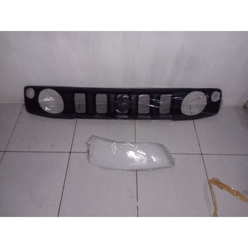 grill atau ram depan Jimny katana model sen Rubicon lubang satu