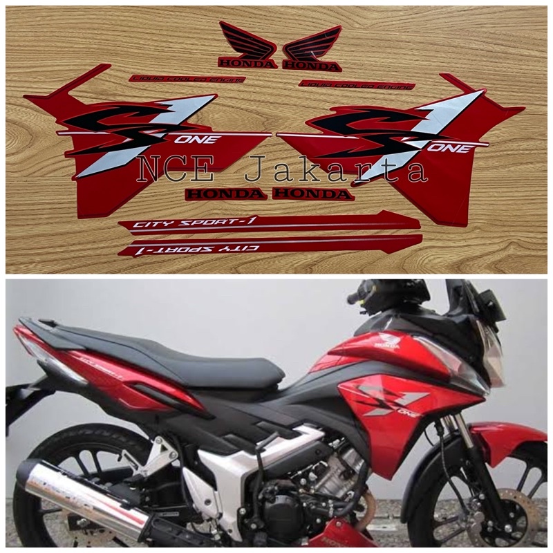 STIKER STRIPING MOTOR CS1 CS ONE MERAH