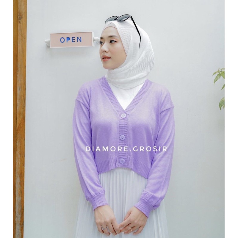 GFS Balona Cardigan Rajut Wanita Lengan Balon all size (ld 100-114)-1