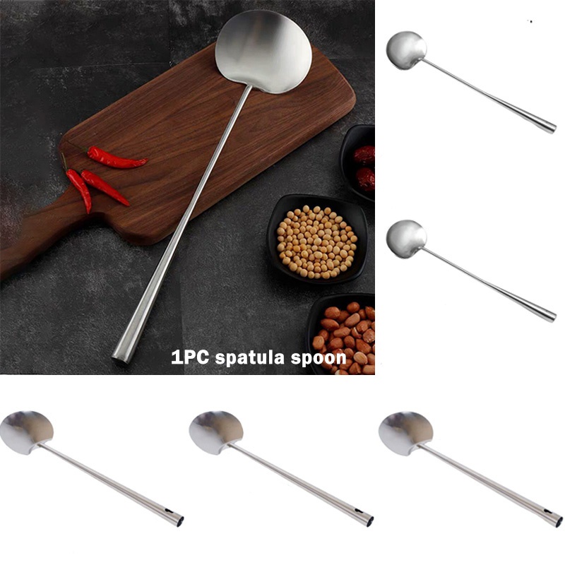 Sendok Spatula Gagang Panjang Bahan Stainless Steel Untuk Dapur