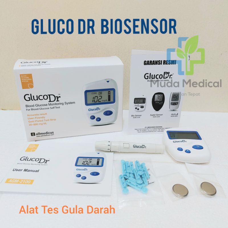 Jual Gluco Dr Biosensor Alat Cek Gula Darah Gluco Dr Code Shopee