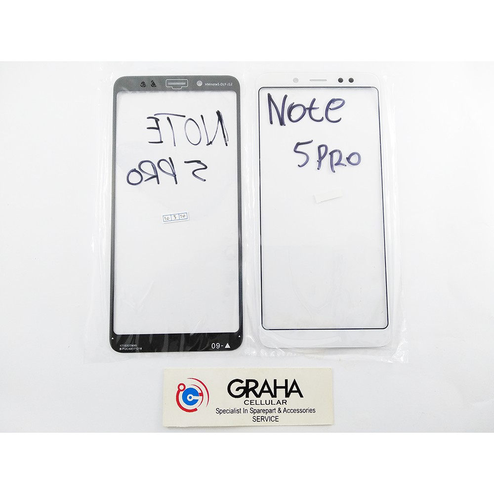 GLASS / KACA TOUCHSCREEN TS XIAOMI REDMI NOTE 5 PRO + LEM OCA