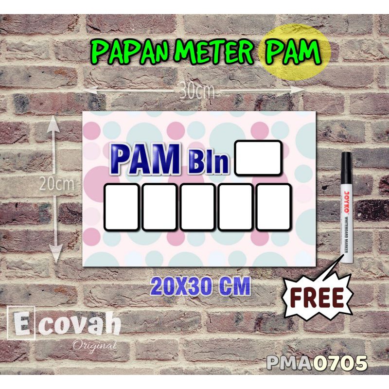 

Ecovah Papan Meter Listrik PLN PAM motif Unik - Pastel 05