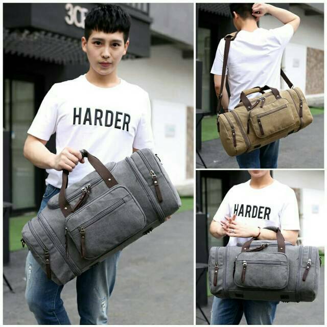 Travelbag Tas Pakaian Kanvas Multifungsi Tas Selempang Bahu Pria Terbaru