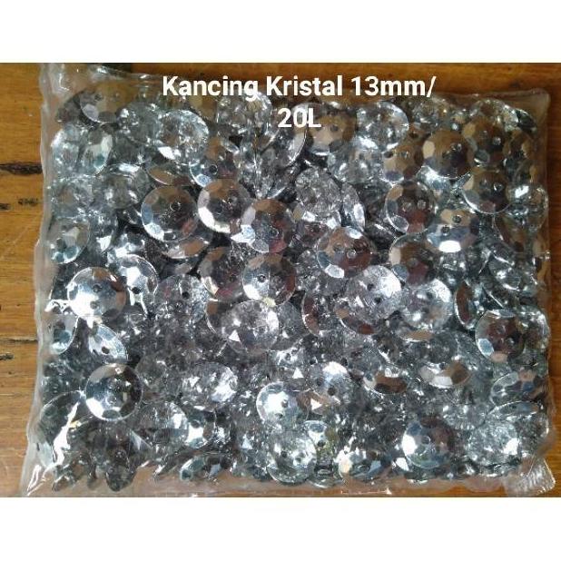 Kancing Baju Kristal Bening 13Mm (20.L ) Isi 400Pcs