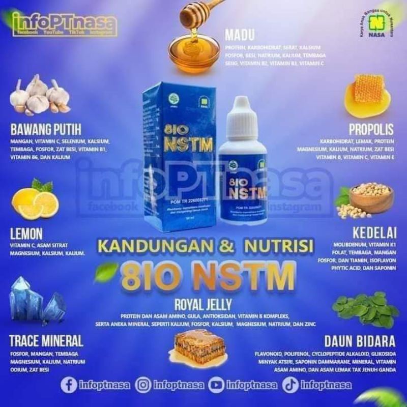 8I0 NSTM  NASA Kesehatan STRoke, Diabetes dll,  Original Ampuh Untuk PMK Sapi