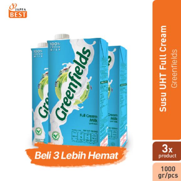 

(BISA COD) Susu Greenfields UHT Full Cream 1 L - Paket isi 3 Pcs EKSLUSIF Kode 287