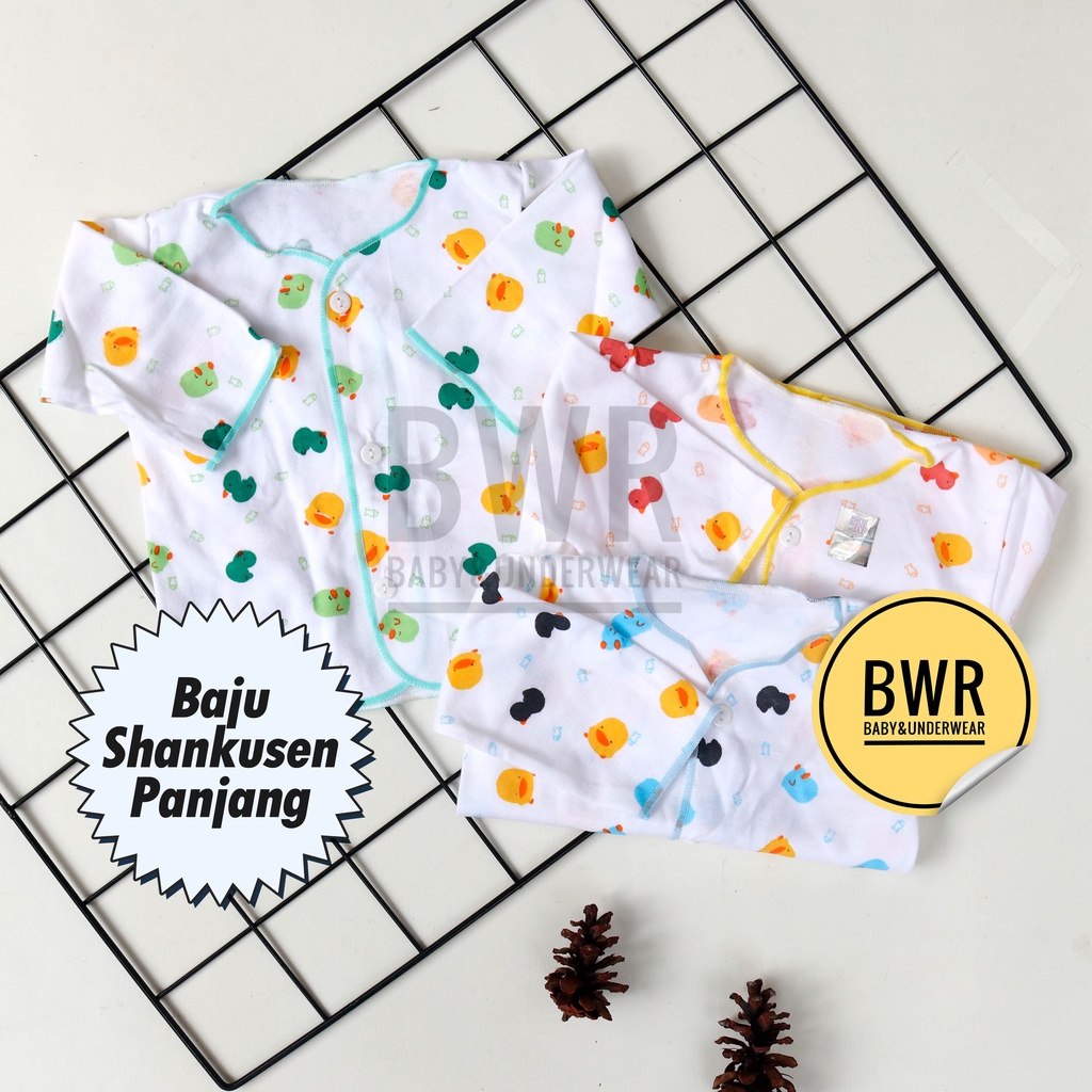 Baju Shankusen PANJANG Perlengkapan Pakaian Bayi Panjang Motif Pino Piko - Bwr IX