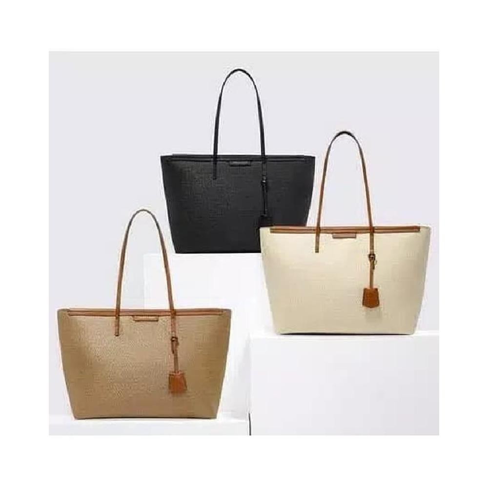 Tas wanita cewek branded pesta import CK textured original tote bag