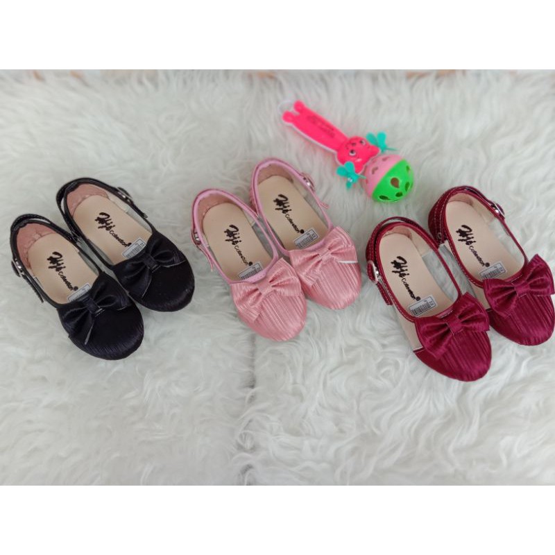 flat shoes kaca pita tumpuk anak perempuan 22-25