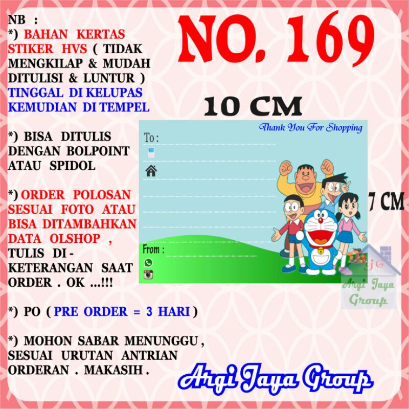 

Stiker HVS - Stiker Pengiriman - Sticker Alamat Olshop Murah Nomer 169-10x7cm