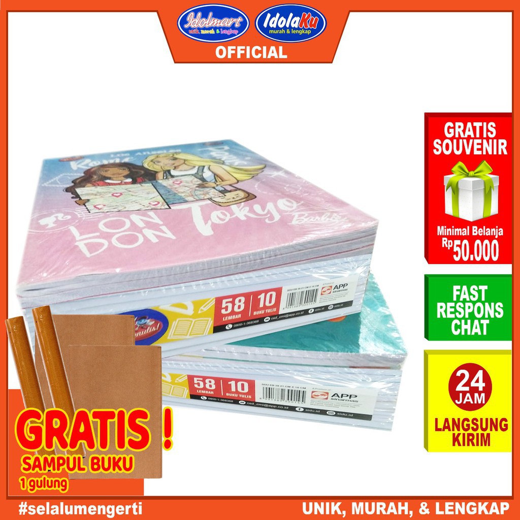 IDOLAKU Buku Tulis SIDU isi 58 Lembar Isi 10 buku Sinar Dunia ORI