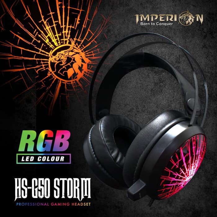 Headphone Gaming Imperion Storm HS-G50 led RGB Jack 3.5mm USB - Headset G50