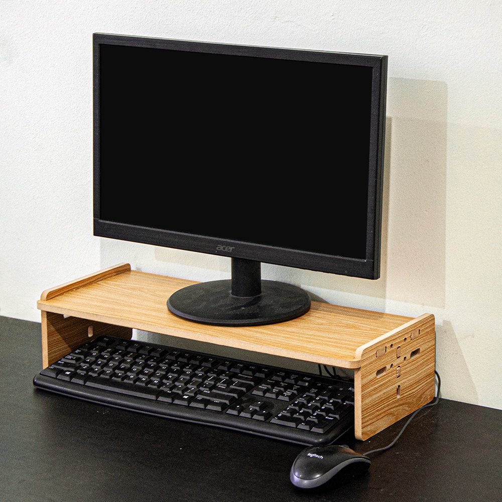 Rak Meja Stand Tatakan Monitor Komputer Serbaguna Desktop Storage Organizer MDF - LC060