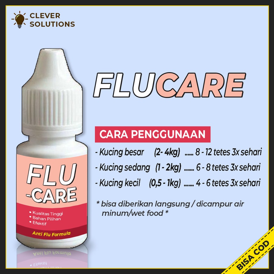 FLU CARE Flucare Obat Flu Kucing Obat Pilek Kucing Batuk Demam Kucing