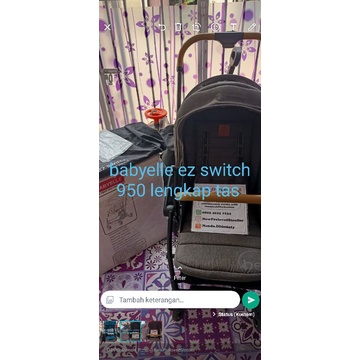 stroller babyelle ez switch preloved dark grey