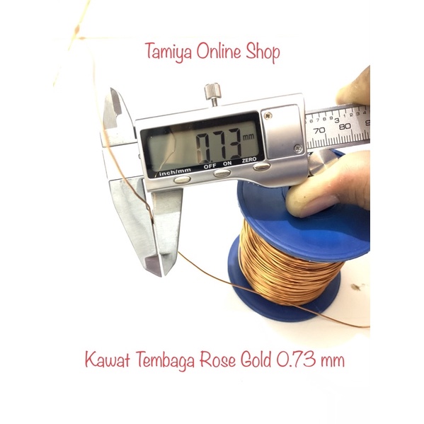 Kawat Email Tembaga Rose Gold 0.73 mm per Meter Kawat Jerman Artistic