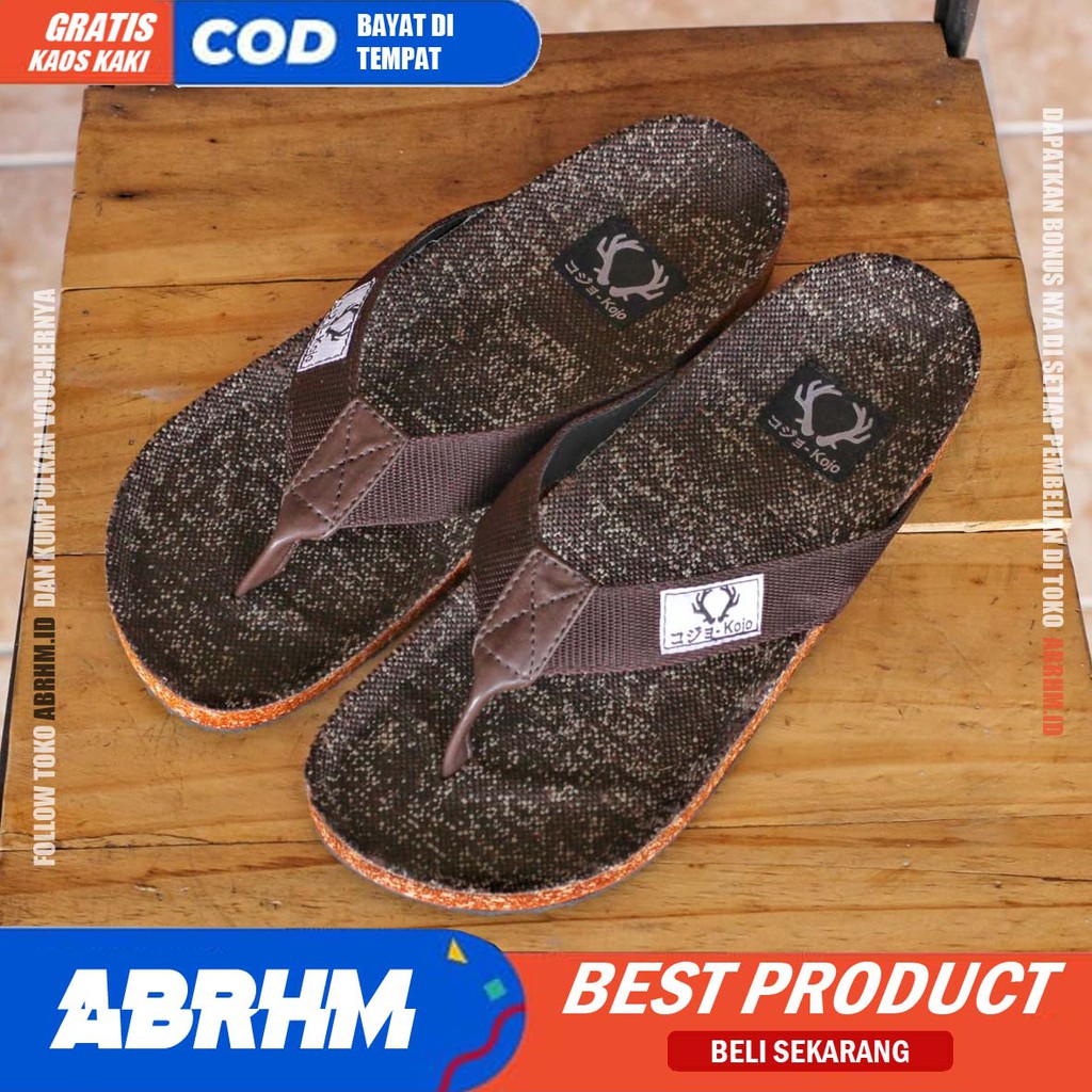 ABRHM x SORA Sandal Slide Pria Sandal Slop Pria Ori Distro Sendal Selop Cowok / Cowo Keren Kekinian