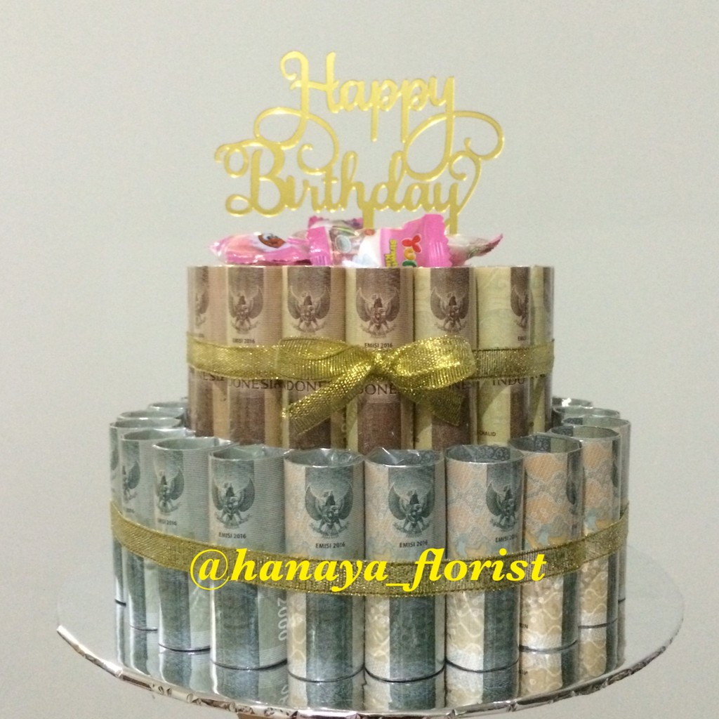Money Cake / Kue Uang / Kue Ulang Tahun / Birthday Cake 2 tingkat