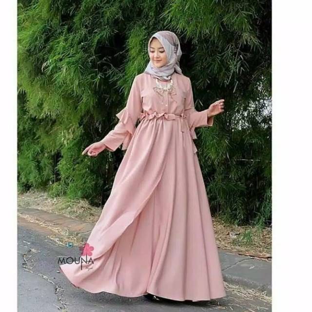 Mauna drees baju gamis pakaian wanita fashion muslim