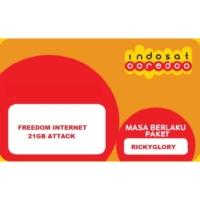 VOUCHER INDOSAT FREEDOM INTERNET 21 GB ATTACK