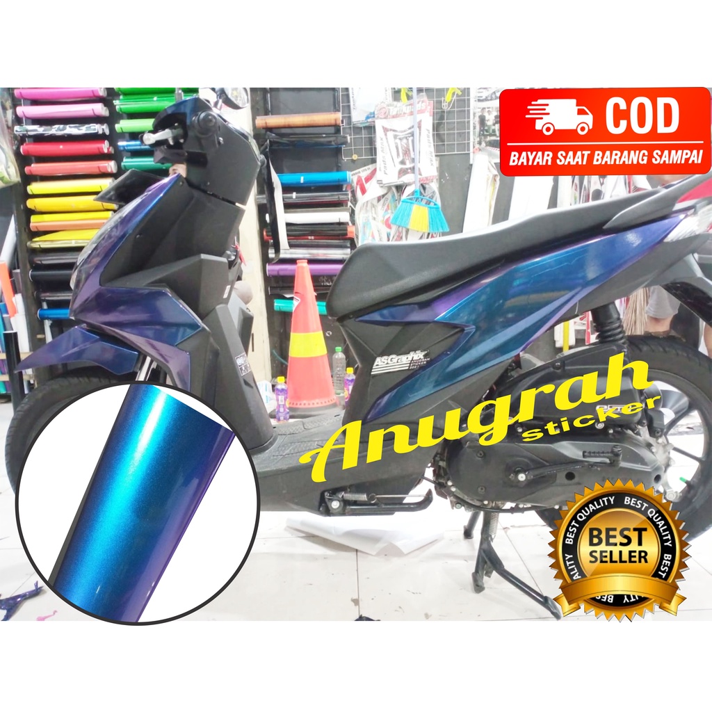 SCOTLET STICKER BUNGLON /STICKER MOTOR WARNA METALIC /SKOTLET BUNGLON