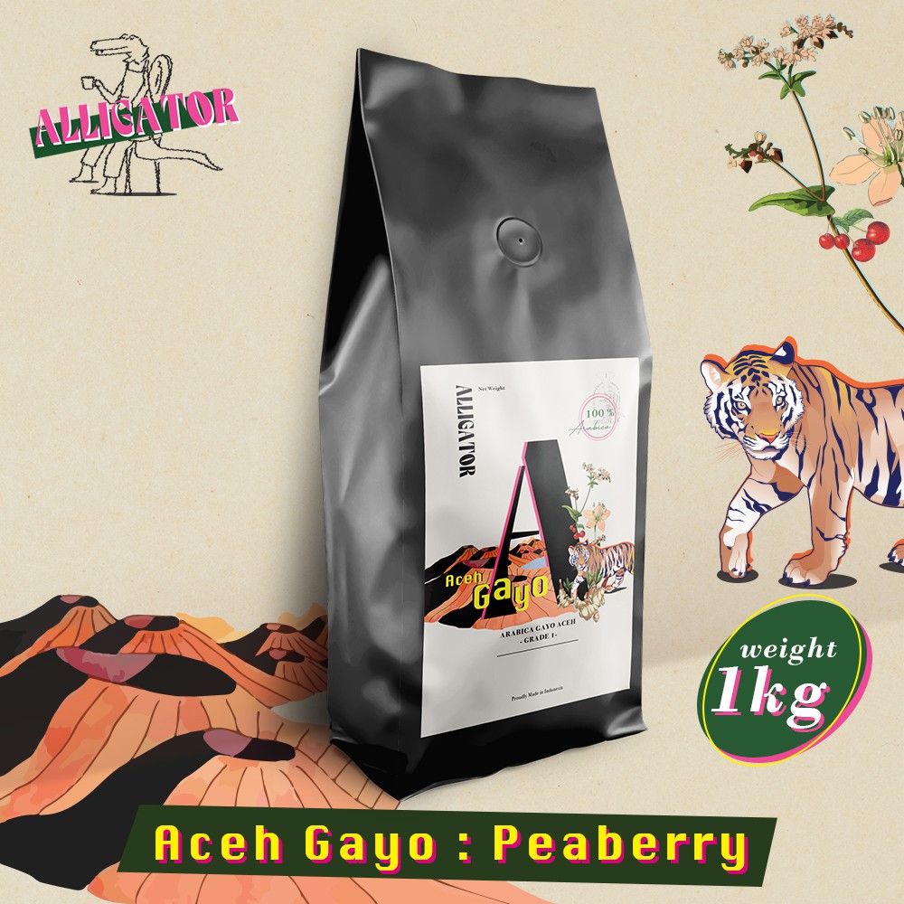 

Kopi Arabika Peaberry Jantan Gayo 1 kg | Alligator Specialty Grade