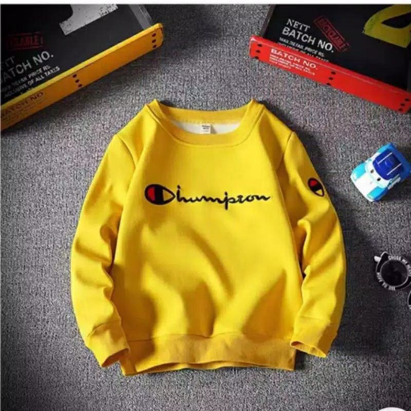 ( COD ) SWEATER CREWNECK C4MPION SCRIP LOGO PRIA &amp; WANITA