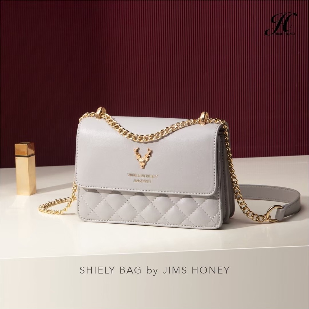Tas Selempang Slempang Sling Bag Bahu Wanita Rantai Branded Shiely Bag Jims Honey Original (Free Exc