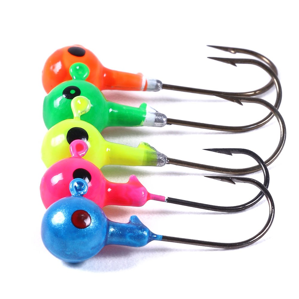 Hengjia 5Pcs 7g Kail Umpan Pancing Bahan Metal Warna Warni 7g Fishing Hooks Jigs Soft Bait Tackle