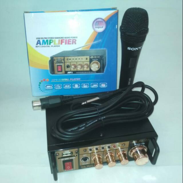 AMPLIFIER MINI TARGA USB,SD CARD, AC/DC DAPAT MIC