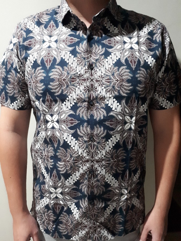 Manzone Kemeja Batik Pria Lengan Pendek Modern Fit Karaka 6-bestbuy-navy