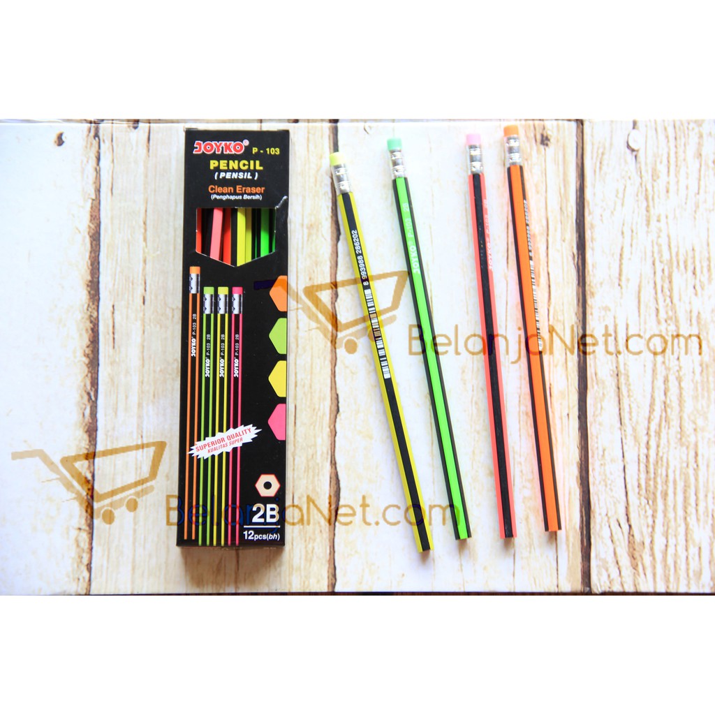 Pensil 2B Joyko P-103 Clean Eraser [1 LUSIN]