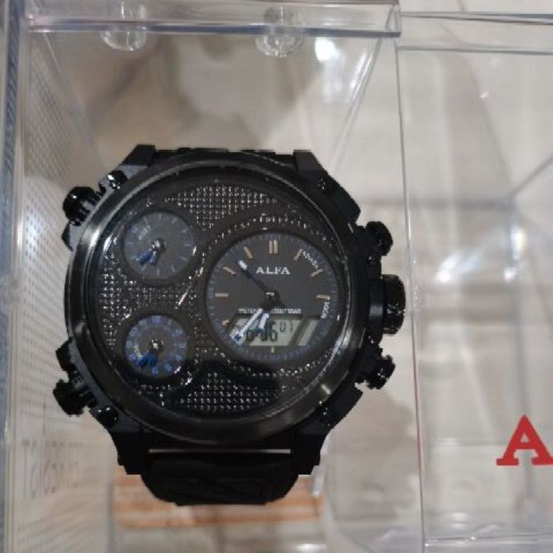 (Bisa cod) Jam Tangan ALFA Fourtime 4time (3Analog + 1Digital) Original 8005