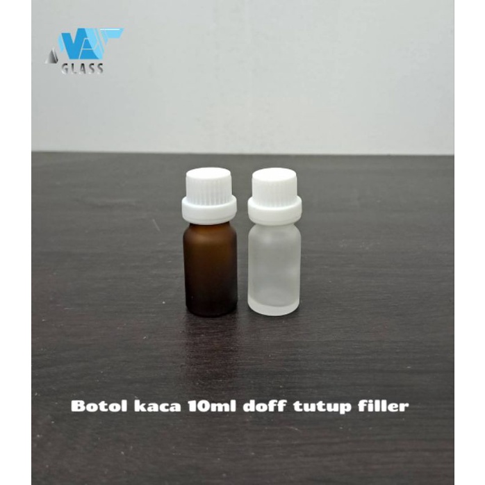 botol kaca 10ml doff tutup filler / botol Essential Oil 10ml