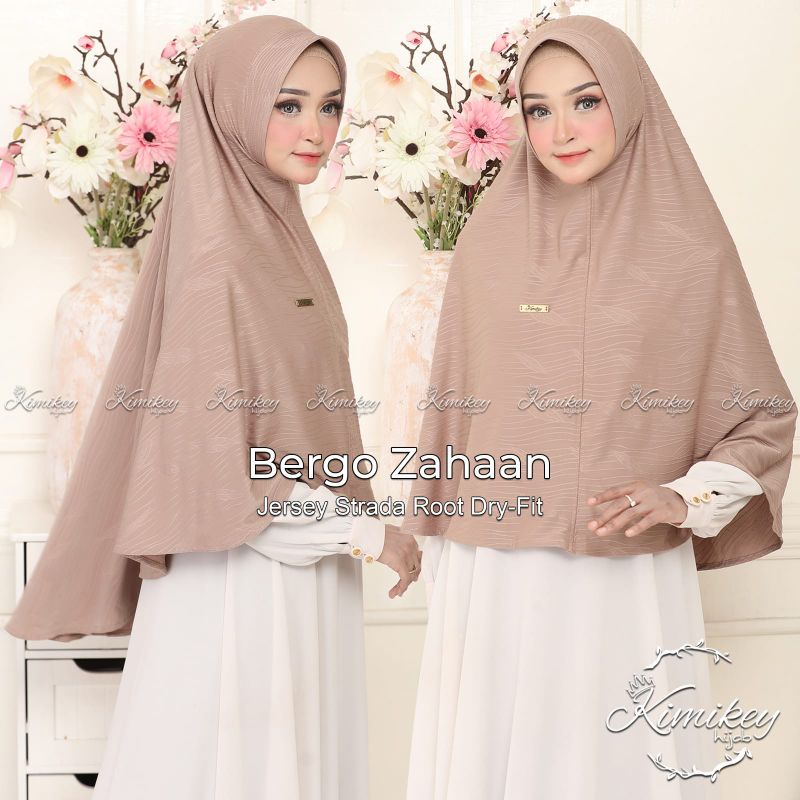 [134 Kimikey] Bergo Zahaan Ori Kimikey Hijab ✦ Jilbab Khimar Premium