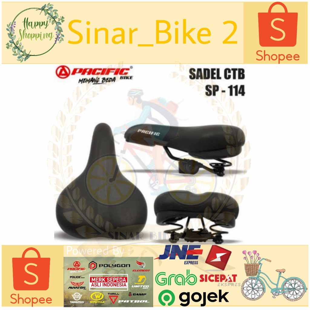 Sadel Mtb Model Per/Pegas Cocok Untuk Sepeda Mtb/Lipat Sp-114 By Pacific