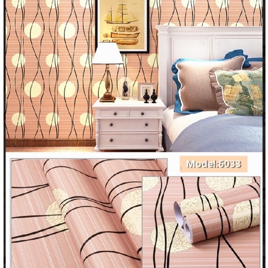 Wallpaper Dinding POLKADOT COKLAT