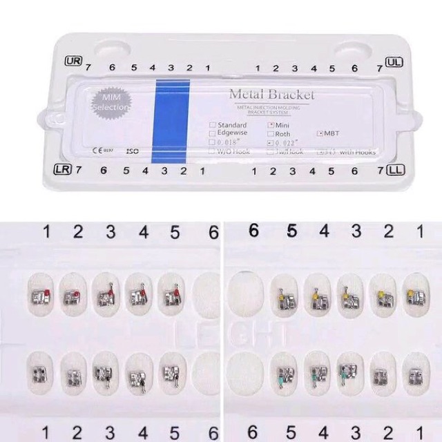 BEHEL DENTAL ORTHODONTIC METAL BRACKET BRACES MINI ROTH MIM MBT 345 Hooks HOOK . Kawat gigi perawatan / perbaikan - Behelldental Kemasan Putih