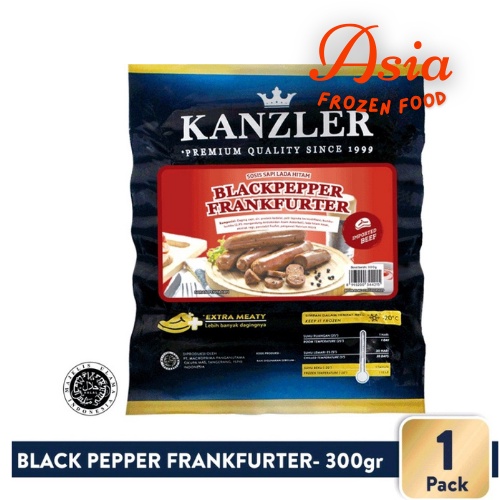 

Kanzler Sosis Beef Black Pepper Frankfurter 300gr