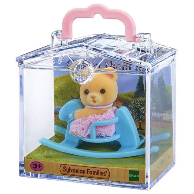 Sylvanian Families Carry Case - Bear Baby with Rocking Horse