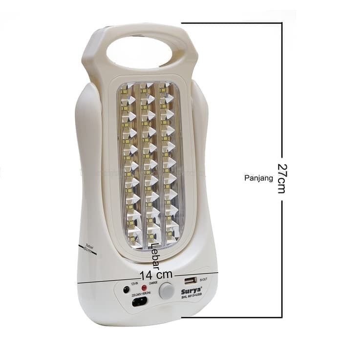 Surya Lampu Emergency SHL 6013 USB Light LED SMD plus Powerbank