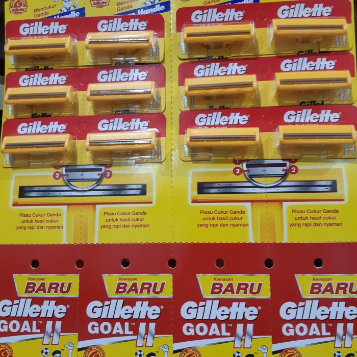 Silet Gillette Goal Ii Kuning Original / Pisau Cukur Asli $